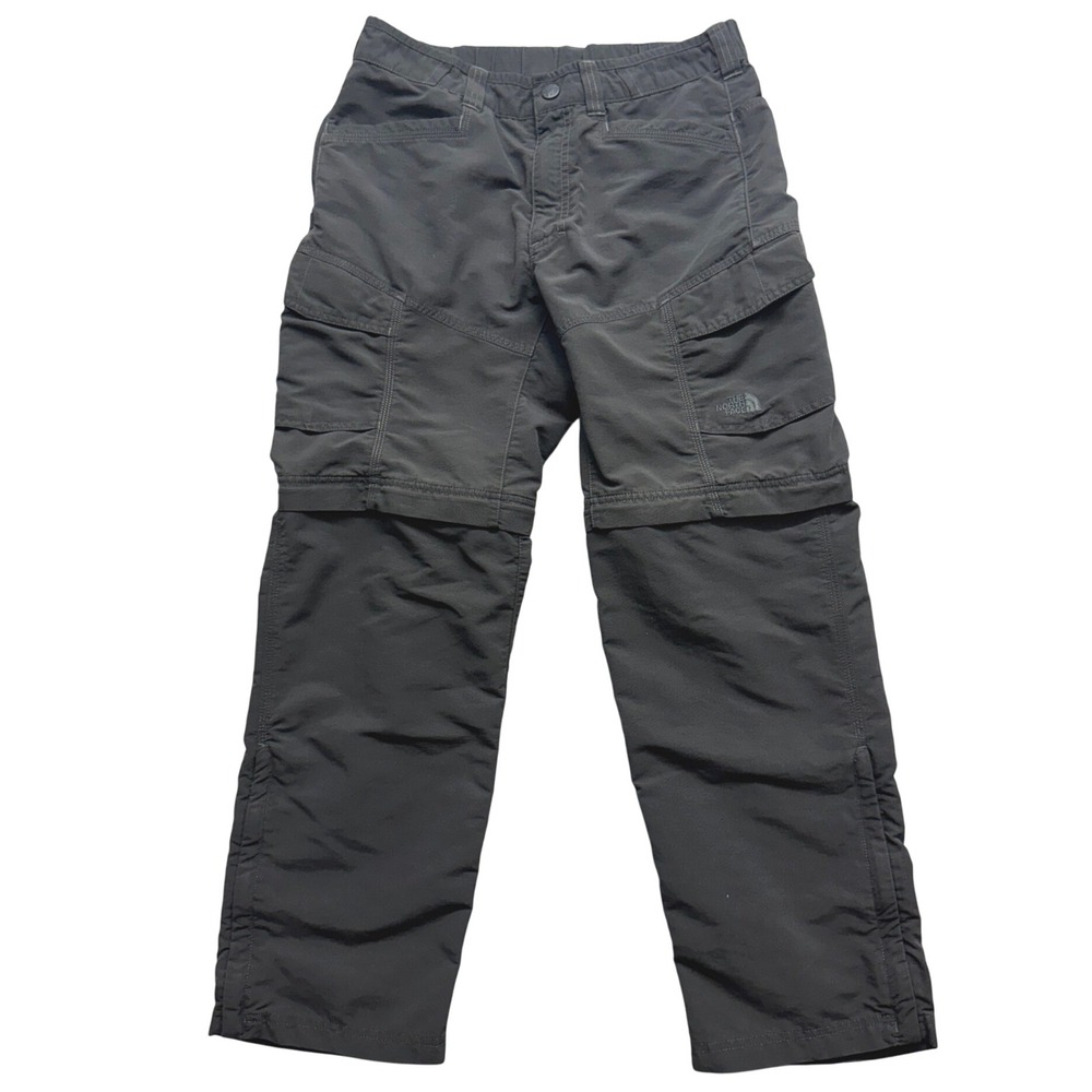 The North Face Convertible Cargo Hiking Pants Gray Zip Off Mens Small 30x28.5